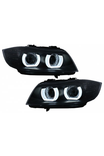 3D ангелски очи LED DRL ксенонови фарове, подходящи за BMW Серия 3 E90 E91 LCI 2008-2011