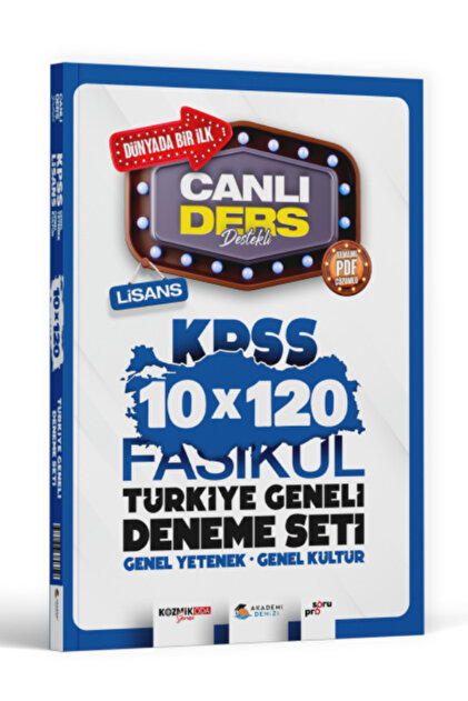 akademi denizi KPSS Genel Kültür Genel Yetenek 10 x 120 Fasikül