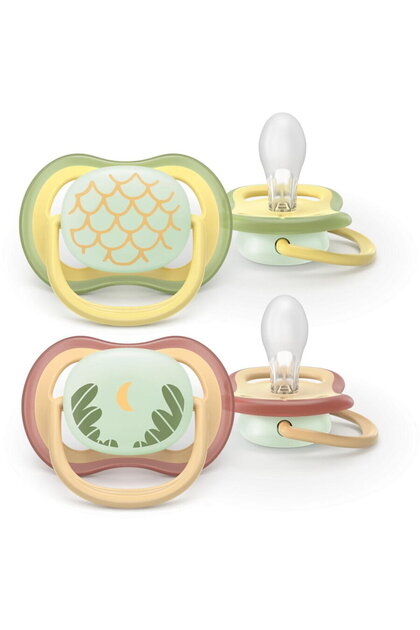 Set 2 suzete Avent Ultra Air SCF376/27 ,fara BPA, 0-6 luni,verde fistic