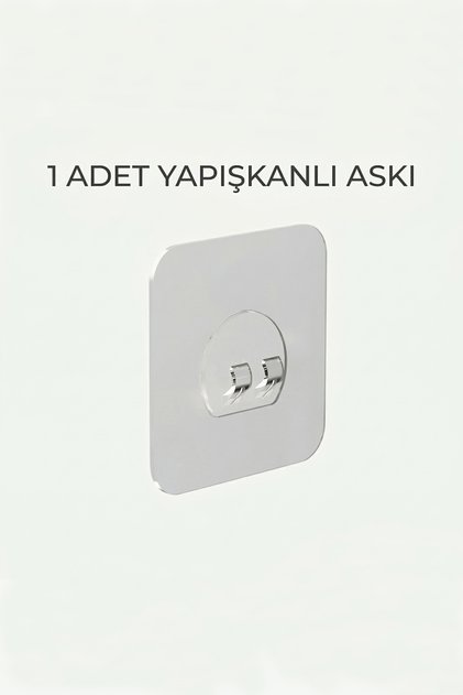 Süper Güçlü Yapışkanlı Banyo Askısı Yedek 1 Adet Sticker Raf Tutucu Askı
