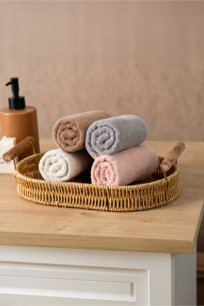 100% Cotton Coresoftair ™   Premium, Extra Soft and Voluminous Hand/Guest Towel Set (4-Piece 33X33 cm)