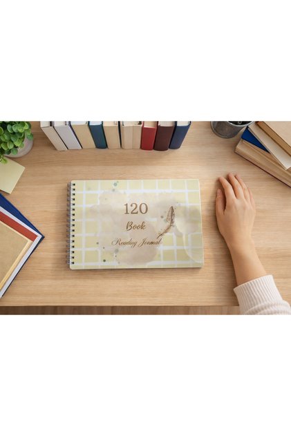 120 Book Reading Diary / 60 Sheets (120 Pages) - 21X15 cm Pvc Coated Cardboard Cover