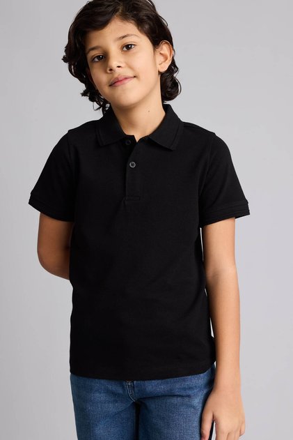 Regular Fit Black Boys' Polo Neck T-Shirt K1689A6/Bk81