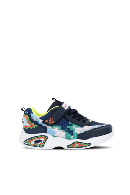 な Slazenger NINJA Erkek Çocuk Navy / Green Günlük Spor Ayakkabısı