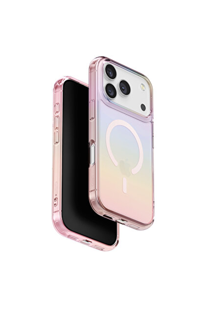 İphone 17 Pro Max Kapak Holografik Renk Değiştiren Koruyucu Kılıf MagClick Polikarbonat Malzeme