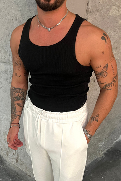 Corded Fabric Basic Athlete Black