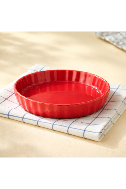 Hecha Ceramic Oven Dish Red
