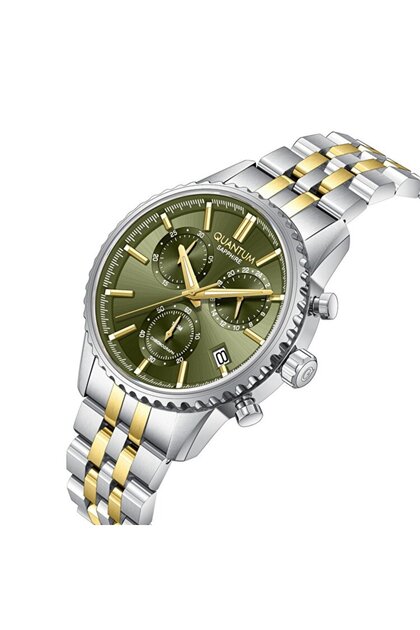 Gold-Silver Steel Cord Men's Wristwatch Pwg1204.270
