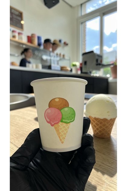 Ice Cream Cone Summer Birthday Party Event Themed Disposable 7 oz 50 Pcs Paper Cups