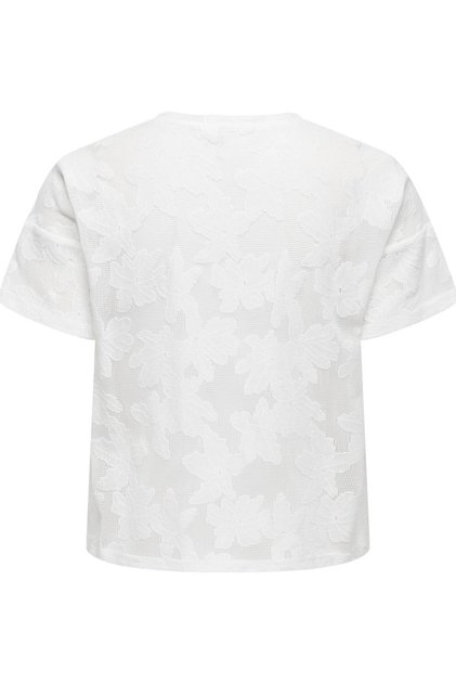 ONLMIRABELLA Kadın Dantel Detaylı Kısa Kollu O-Neck T-Shirt