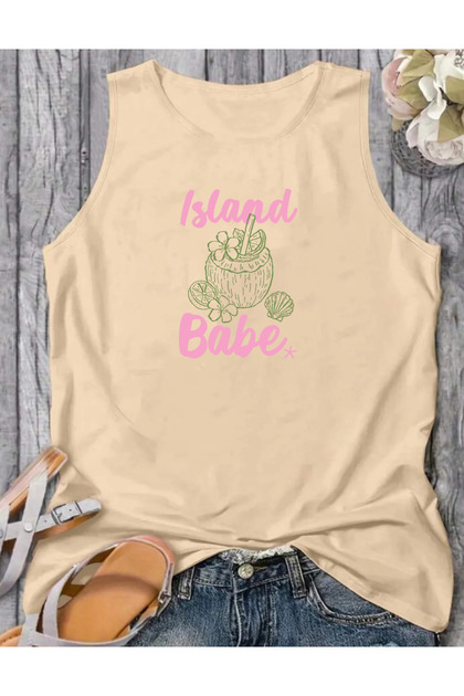 Babe Printed Women's Cotton Pack Sleeveless Summer Tank Top Tshirt
