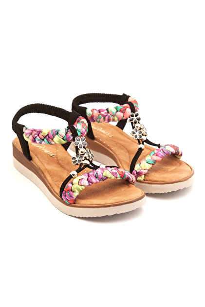 Su-P 353 Flower Motif Colorful Sandals