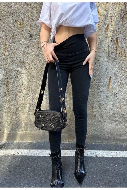 Extra Yüksek bel ,toparlayıcı Denim Tayt