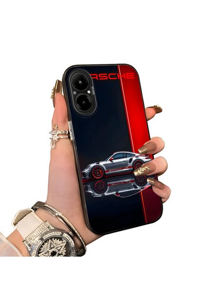 Realme C67 4g Compatible Hard Acrylic Back Silicone Edge Lens Protection Case
