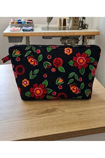 Flannel Bag, Skin Care and Makeup Bag, Handmade Bag, 100% Cotton