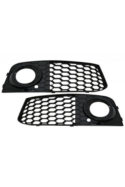 Set de 2 grile laterale compatibile cu A4 B8 8K (2007-2011) RS4 Design Negru Lucios