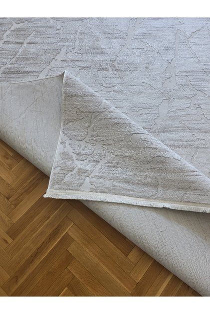 Krem Bej Bambu Akrilik Yumuşak Modern Özel Kesim Salon Koridor Oturma Odası Mutfak Halısı