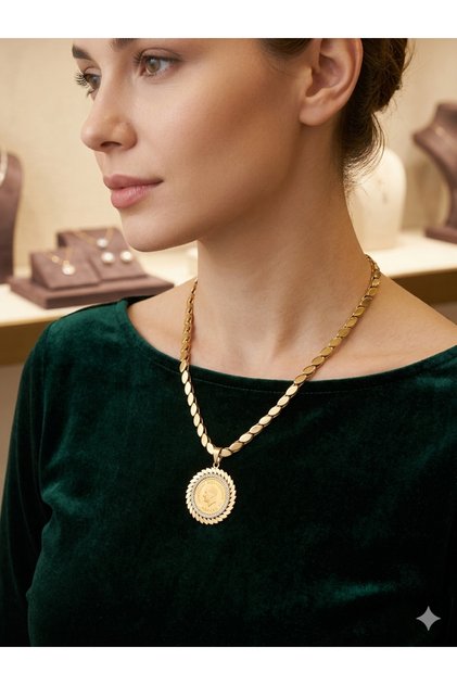 Steel Ata Arpa Necklace