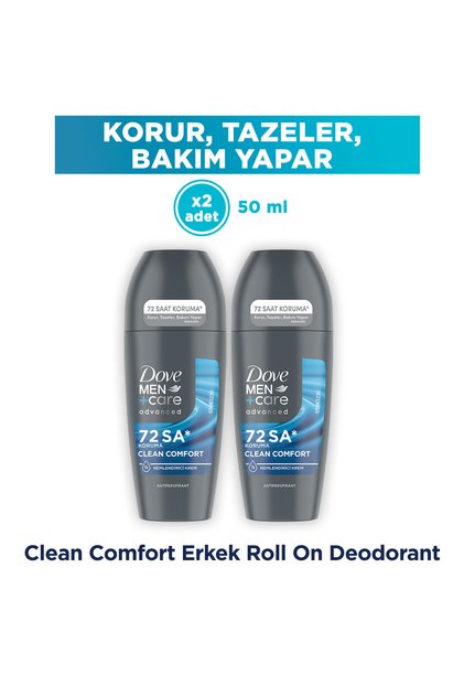 Men +Care Erkek Roll On Deodorant Clean Comfort 50 ml x2