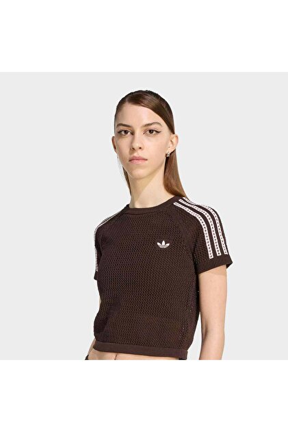 adidas Crochet Cali Kadın Kahverengi Tişört (KC6480) - Fiyatı