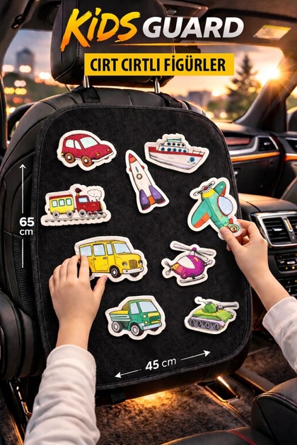 Kids Guard Car Seat Back Child Entertainment and Travel Activity Set