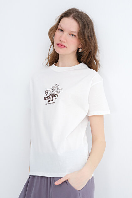 Addax Baskılı T-shirt P10614 - Fiyatı, Yorumları