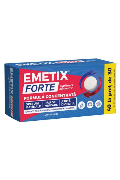 Emetix Forte, 40 comprimate,