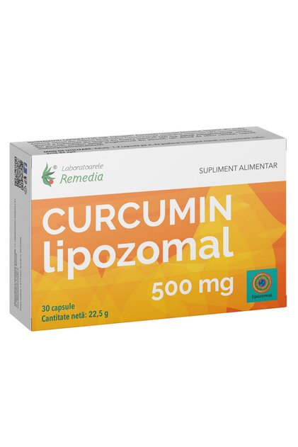 Curcumin Lipozomal, 500 mg, 30 capsule,