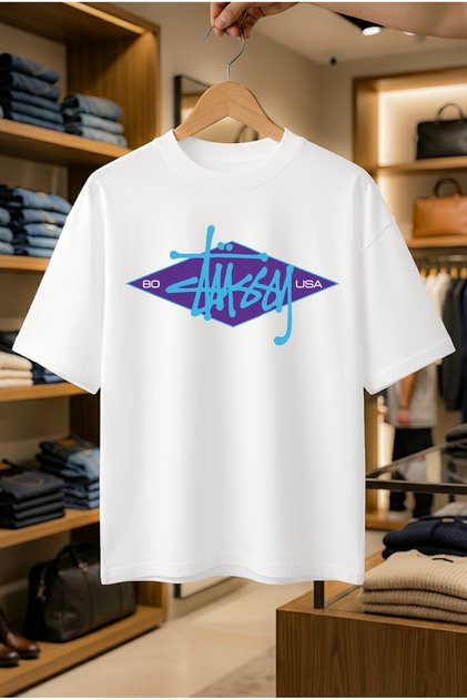 Summer Short Sleeve T-Shirt Anti-Sweat Cotton Pcs Printed T-Shirt Stussy Baklava Logo