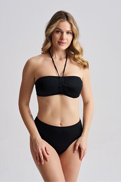 AQUAVİVA Kadın Adriana Straplez Push Up Boyundan Bağlamalı Bikini