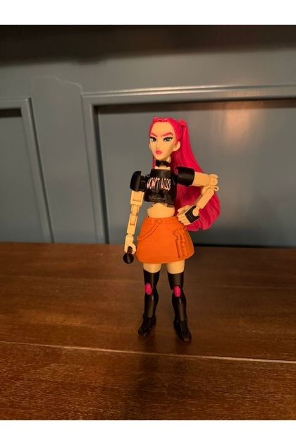 Rim Dollページ PrinTerra K-Pop Demon Hunters Zoey Figür 23cm-Örgü Dokulu Boyasız