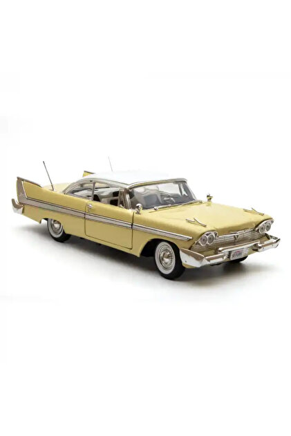 Motor Max 1:18 1958 Plymouth Fury Diecast Model Car Yellow - 73115