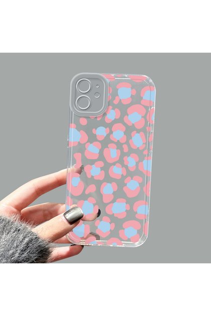 iPhone 11 Compatible Camera Protected Anti-Shock Aesthetic Print Patterned Transparent Silicone Case