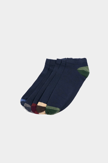 F5280Axkr1 Multi-Colored Men's 5-Piece Cotton Pack Booties Socks