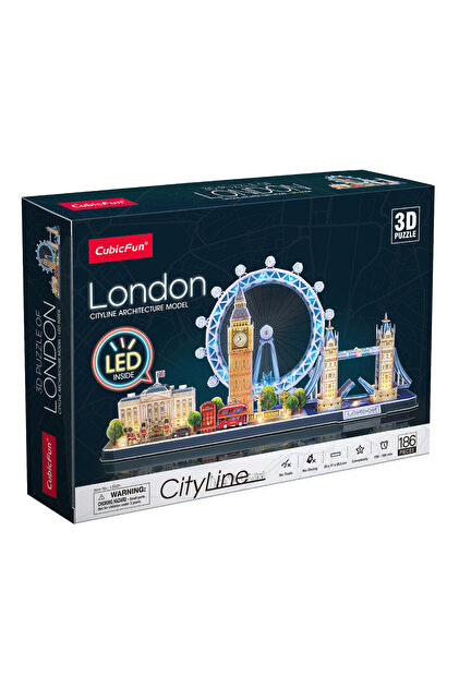 Cubic Fun London City Line 3D Puzzle (LED Işıklı) L532h - Fiyatı