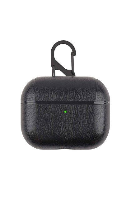 CaseOnn Apple AirPods 4.Nesil/ANC Kılıf Kancalı Lüks Deri