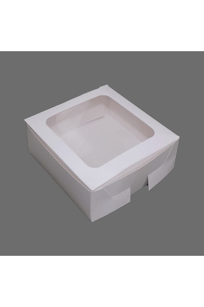 20x20x8 Beyaz pencereli Hediye Kutusu (25adet)