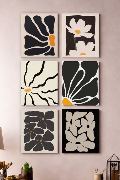 6 Piece Canvas Painting Set, Canvas Painting Elit006