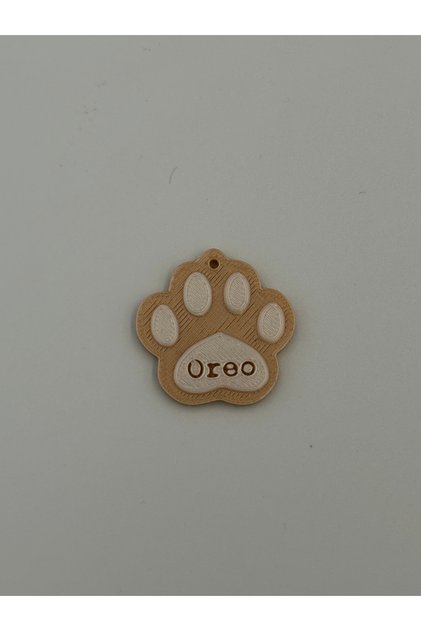 Breloc sau medalion zgardă personalizat pentru căței – Lăbuță cu nume
