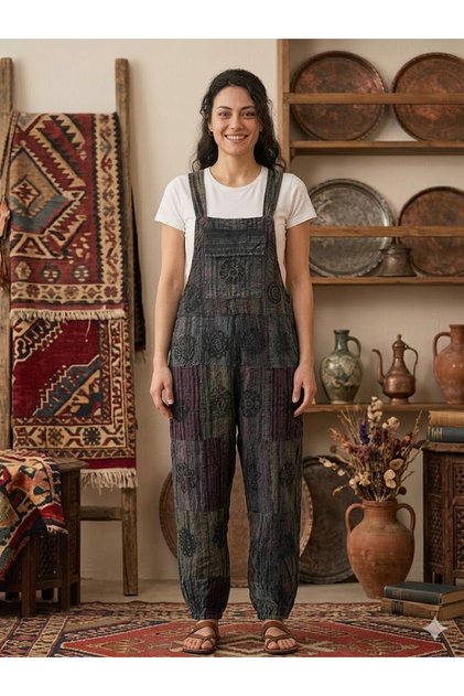 Unisex Indian Ethnic Patterned Jumpsuit