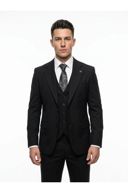 Signature | Savile Black Vest Set Suit
