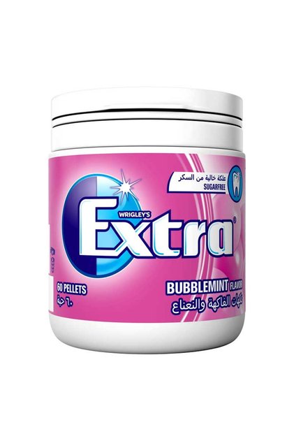 Extra Bubblemint Sugarfree Chewing Gum Pillows Eco Box (60 Pieces)