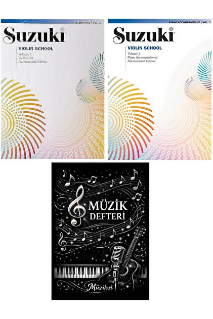 【値段は暫定】SUZUKI VIOLIN NO.S 2　およそ59cm Müzikal Dükkan Suzuki Keman Okulu 1 - 2 Defter Hediyeli Set