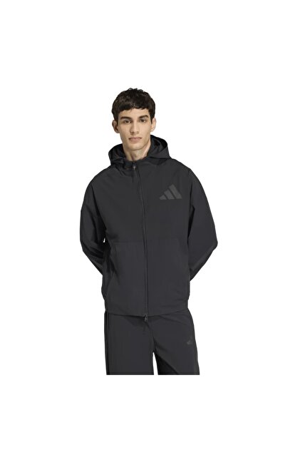 ZENDA 4点セット adidas Z.N.E. Dokuma Erkek Siyah Günlük Stil Eşofman Üstü KD8494