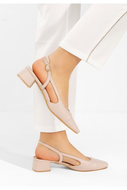 Pantofi slingback Alexonia bej