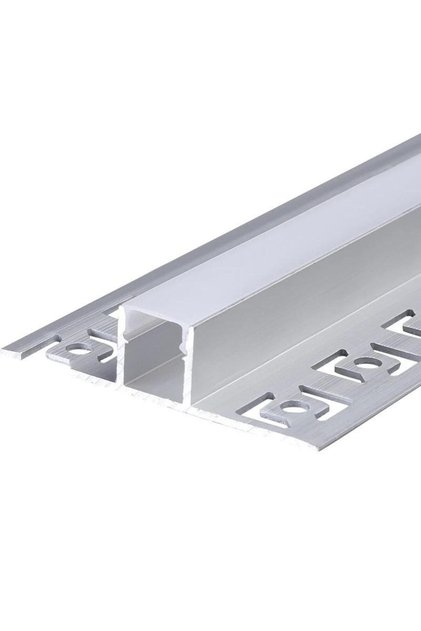 Profil LED încastrat, sub tencuială, lungime 2 m, lățime 1,3 cm