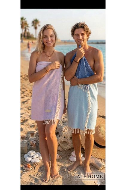 100% Cotton Beach Towels Set of 2 Special Woven