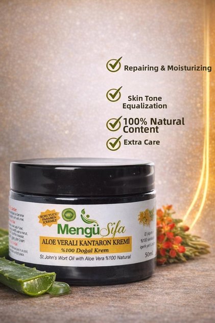 Aloe Vera St. John's Wort Moisturizing and Repairing Care Cream 50 ml 100% Natural
