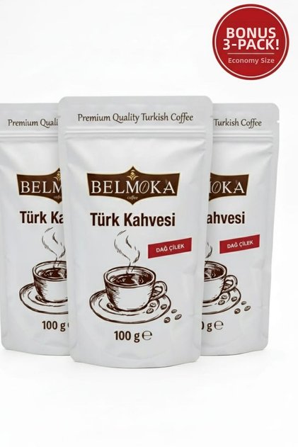 Mountain Strawberry Turkish Coffee 3-Piece Advantage Pack (3 * 100 Gr)