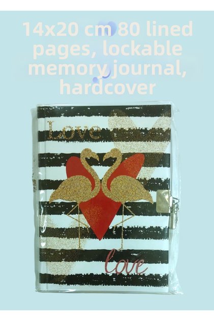 14x20 cm 80 sheets lined zip lock memory diary notebook hard cover